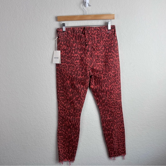 NEW NWT Mother High Waisted Looker Ankle Fray Jeans Animal Attraction - Picture 9 of 14